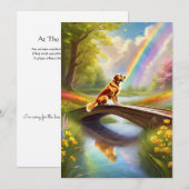 Bij de Rainbow Bridge Dog Sympathie Card (Voorkant / Achterkant)