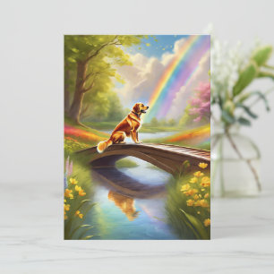 Bij de Rainbow Bridge Dog Sympathie Card