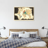 Bij de restauratie van de Stuarts 1660 AD Canvas Afdruk (Insitu (Slaapkamer))