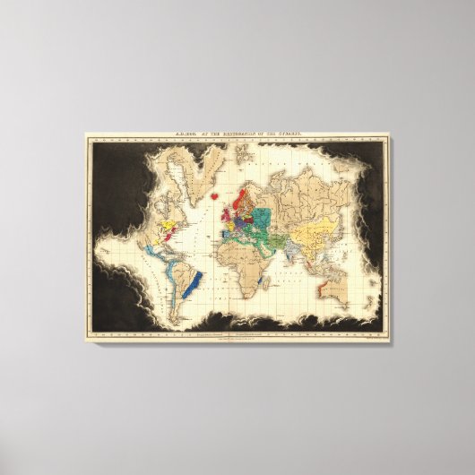 Bij de restauratie van de Stuarts 1660 AD Canvas Afdruk (Voorkant)