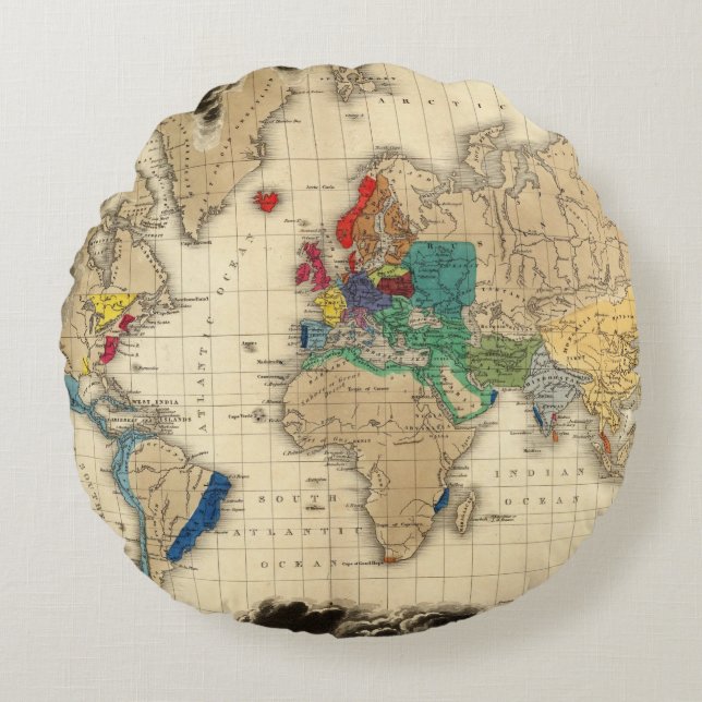 Bij de restauratie van de Stuarts 1660 AD Rond Kussen (Voorkant)