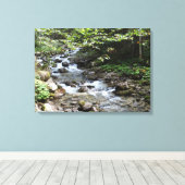 Bij de rivier foto uitgerekt canvas print (Insitu (Houten vloer))