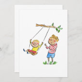 Bij de schommels kaart (Voorkant / Achterkant)