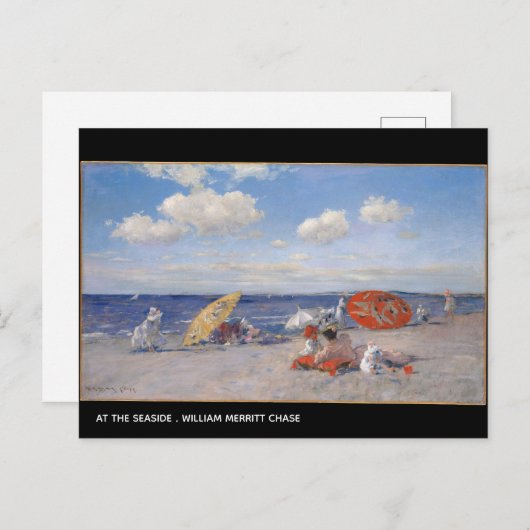 Bij de Seaside William Merritt Chase Briefkaart (Voorkant / Achterkant)