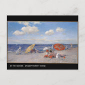 Bij de Seaside William Merritt Chase Briefkaart (Voorkant)