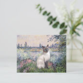 Bij de Seine - Blue Point Siamese kat Briefkaart (Staand voorkant)