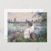 Bij de Seine - Blue Point Siamese kat Briefkaart (Voorkant / Achterkant)