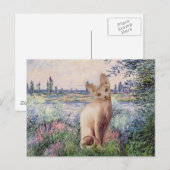Bij de Seine - Crème Sphynx kat Briefkaart (Voorkant / Achterkant)