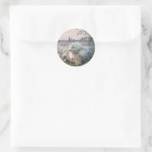 Bij de Seine - Whippet #2 Ronde Sticker (Tas)