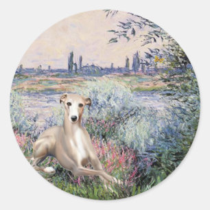 Bij de Seine - Whippet #2 Ronde Sticker