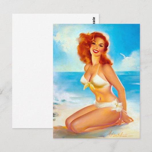 Bij de Speld van het Strand omhoog Briefkaart (Voorkant / Achterkant)