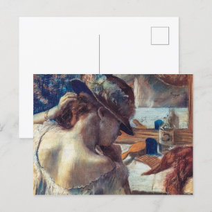 Bij de spiegel   Edgar Degas   Briefkaart