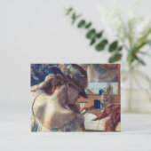 Bij de spiegel | Edgar Degas | Briefkaart (Staand voorkant)