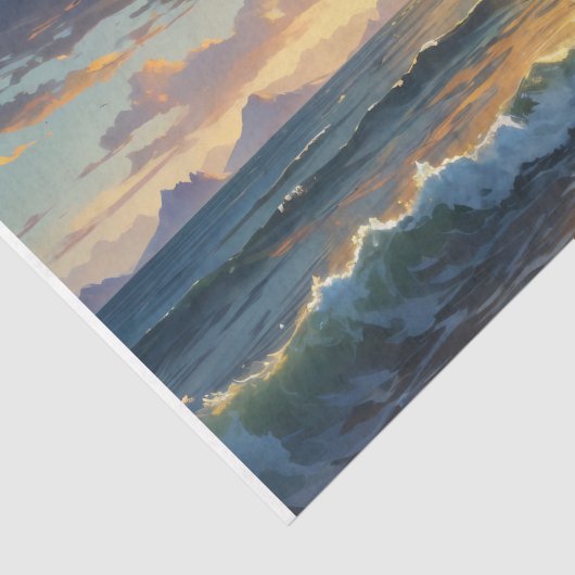 Bij de stille kust - Decoupage - Tissuepapier (Detail)