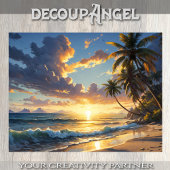 Bij de stille kust - Decoupage - Tissuepapier