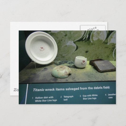 Bij de Titanic aangekochte objecten Briefkaart (Voorkant / Achterkant)