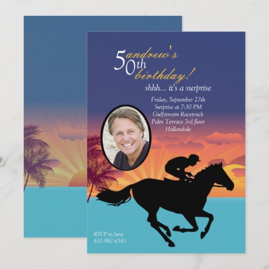 Bij de Uitnodiging van de Foto Races (Voorkant / Achterkant)