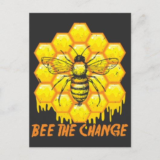 Bij De Verandering Imker Bijenhoning Bijenkorf Hon Briefkaart (Voorkant)