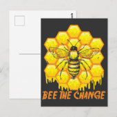 Bij De Verandering Imker Bijenkorf Honing Bijen Briefkaart (Voorkant / Achterkant)