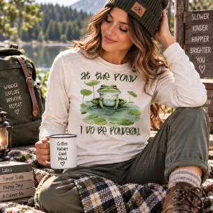 Bij De Vijver Zit Ik Te Peinzen Domme Kikker Tri-Blend Shirt