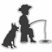Bij de visplek 2 sticker (Voorkant)