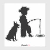 Bij de visplek 2 sticker (Vel)