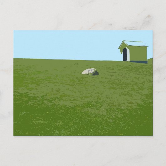 Bij de voet van de Vuurtoren van het Punt Montauk Briefkaart (Voorkant)