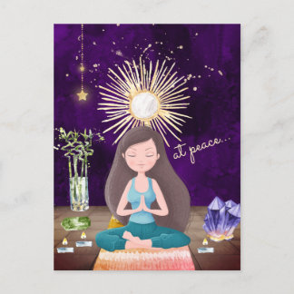 Bij de Vredesgedenkdag van Yoga Girl en Crystals Briefkaart