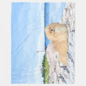 Bij de vuurtoren fleece deken (Voorkant)