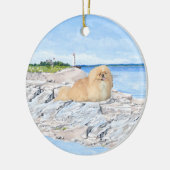 Bij de vuurtoren keramisch ornament (Links)