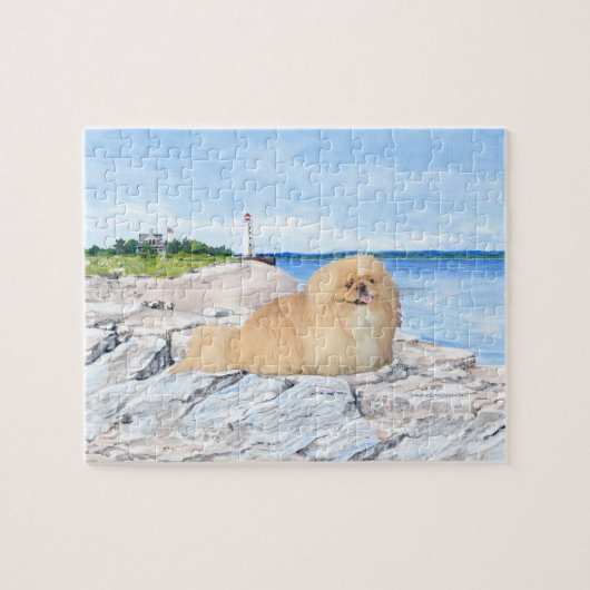 Bij de vuurtoren legpuzzel (Horizontaal)