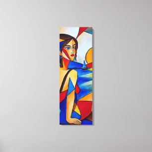 Bij de Zee - Cubistisch Schilderij Canvas Afdruk