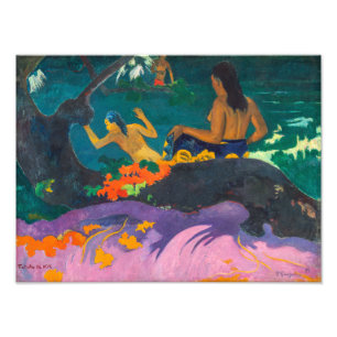 Bij de zee   Paul Gauguin   Foto Afdruk