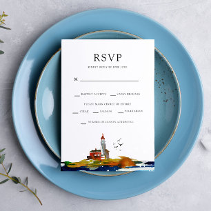 Bij de zee RSVP met entree-opties Kaart