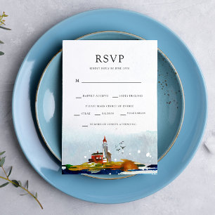 Bij de zee RSVP met entree-opties Kaart