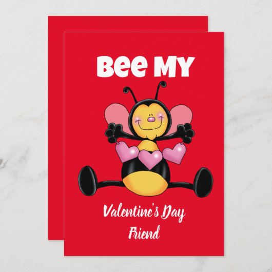 Bij deze mijn Valentijnsdag vriend platte feestdag Feestdagenkaart (Voorkant / Achterkant)