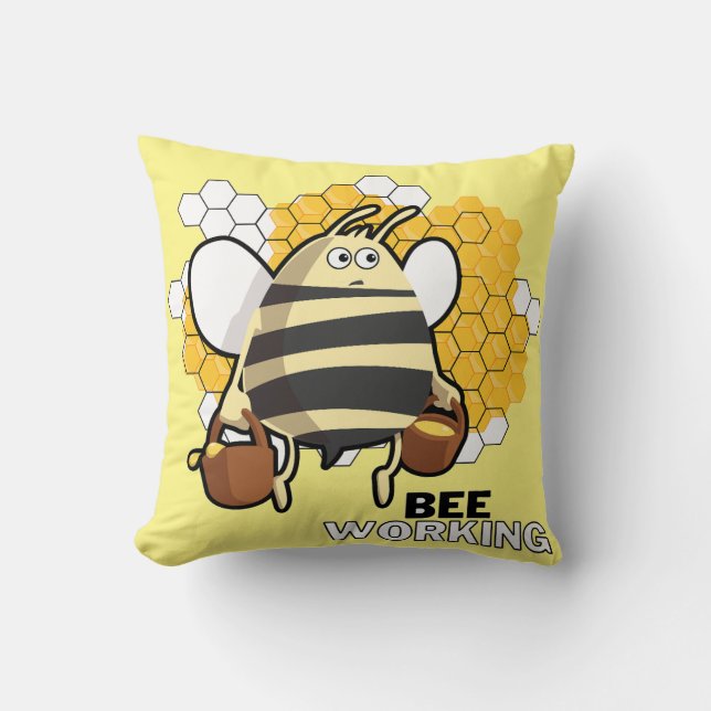 bij die werkt kussen (Voorkant)