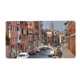 Bij Dorsoduro, Venetië, Italië Etiket