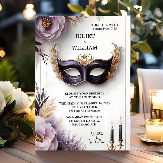 Bij Dress Code Prom kostuum Masquerade Bal Bruilof Kaart