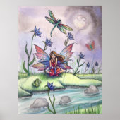 Bij Dusk Fairy Dragonfly Frog Poster Print (Voorkant)