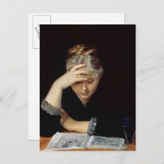 Bij een boek briefkaart (Voorkant / Achterkant)