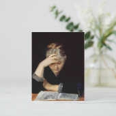 Bij een boek briefkaart (Staand voorkant)