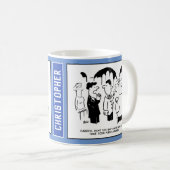 Bij een bruiloft waarschuwt de getuige de bruidego koffiemok (Voorkant rechts)