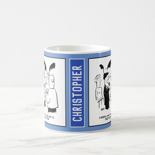 Bij een bruiloft waarschuwt de getuige de bruidego koffiemok (Center)