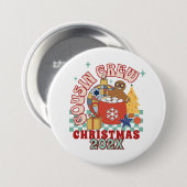 Bij elkaar passende retro neef en nicht crew Kerst Ronde Button 7,6 Cm (Voorkant /achterkant)