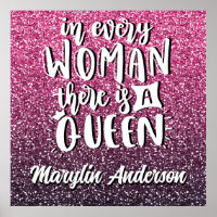 BIJ ELKE VROUW IS ER EEN KONINGGLITTERTYPOGRAFIE