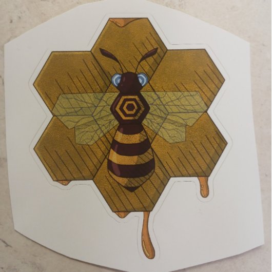 Bij en bijenkorf sticker 