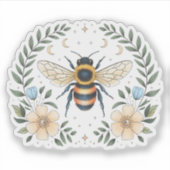 Bij en Bloemen Hemels Vinyl Sticker (Voorkant)