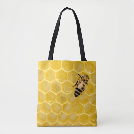 bij en honingraat tote bag (Voorkant)