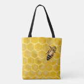 bij en honingraat tote bag (Achterkant)